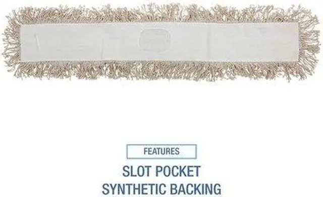 Alt view image 16 of 20 - Boardwalk Mop Head Dust Cotton 36 x 3 White 1036