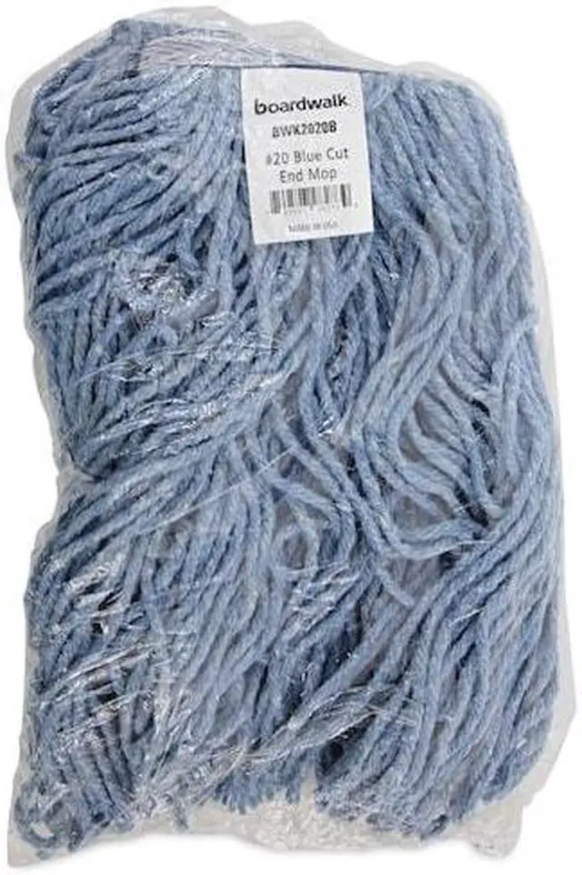Alt view image 9 of 14 - Boardwalk Mop Head Standard Head Cotton/Synthetic Fiber Cut-End #20 Blue 12