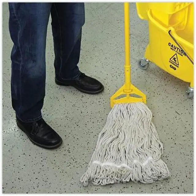 Alt view image 10 of 20 - Boardwalk Pro Loop Web/Tailband Wet Mop Head Cotton 24oz White 424CEA