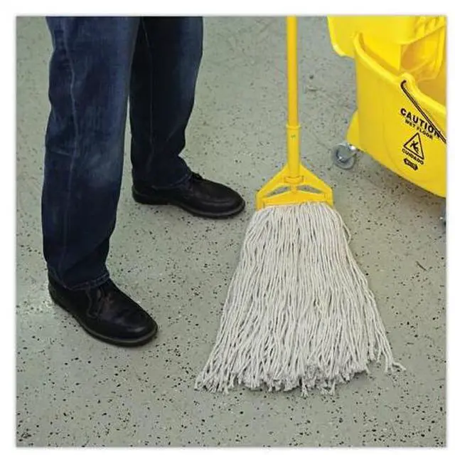 Alt view image 8 of 14 - Boardwalk Mop Head Premium Standard Head Cotton Fiber 32oz White 12/Carton 232C