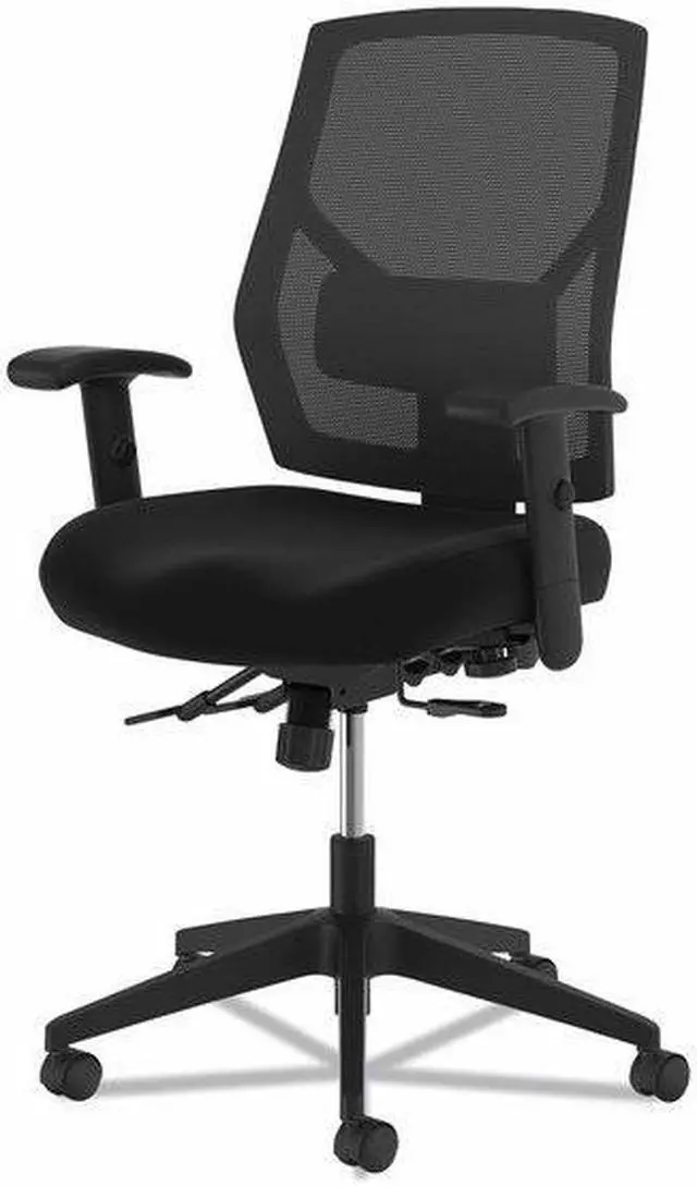 Alt view image 16 of 19 - HON Crio High-Back Task Chair -Mesh Back Computer Chair with Asynchronous Control for Office Desk, Black (HVL582)