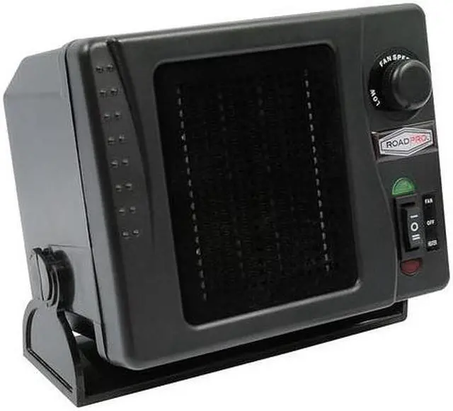 Alt view image 8 of 11 - Roadpro RPSL-681 12 Volt Direct Wire Ceramic Heater- Fan with Swivel Base