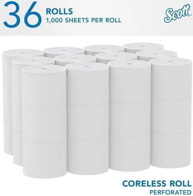 Alt view image 3 of 8 - Scott Toilet Paper, 1000 Coreless, PK36   04007