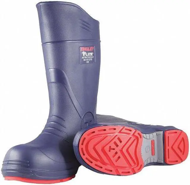 Alt view image 3 of 3 - TINGLEY 26256 Men's Flite Tall Rubber Boots, Composite Toe, 15" Height, Blue, 4