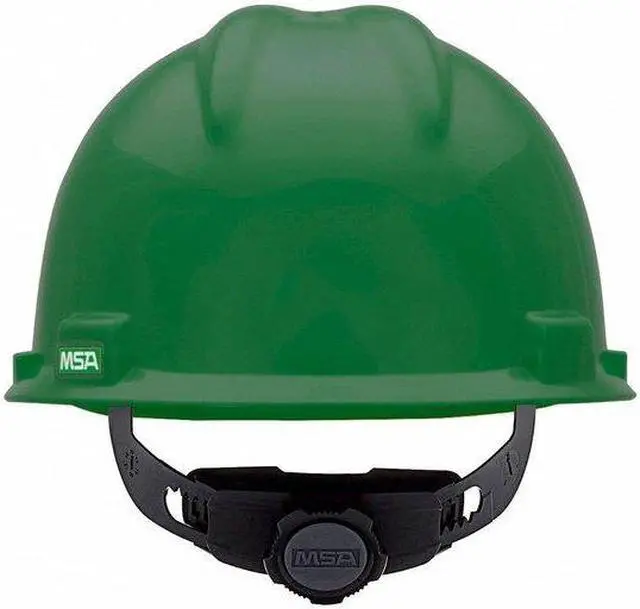 Alt view image 9 of 9 - MSA Safety 475362 V-Gard Slotted Green Protective Cap w/ Fas-Trac III Suspension