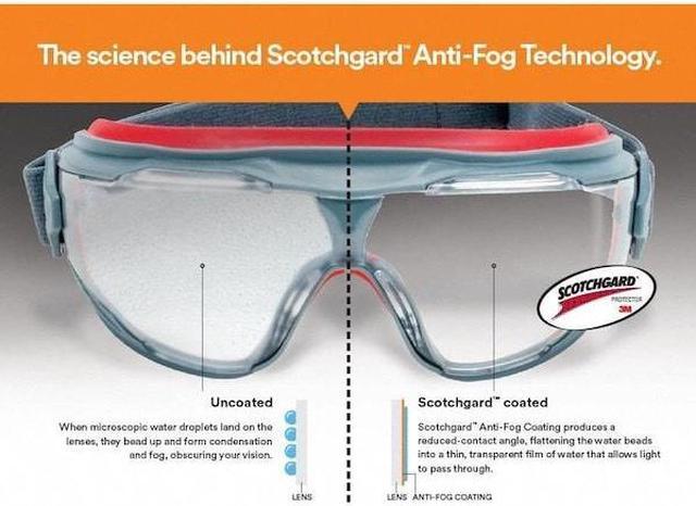 Alt view image 14 of 16 - 3M GoggleGear 500 Series Scotchgard Anti-Fog Lens - Recommended for: Oil & Gas - Eye, Splash, Ultraviolet Protection - Polycarbonate Lens, Elastic Strap - Clear, Gray - 1 Each