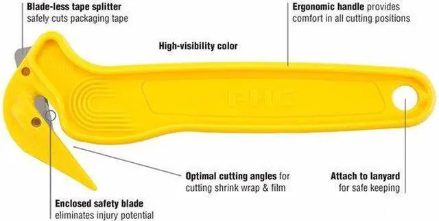 Alt view image 4 of 10 - Pacific Handy Cutter, Inc Fixed Blade 6-1/2" Hook-Style Film Cutter, 1 EA