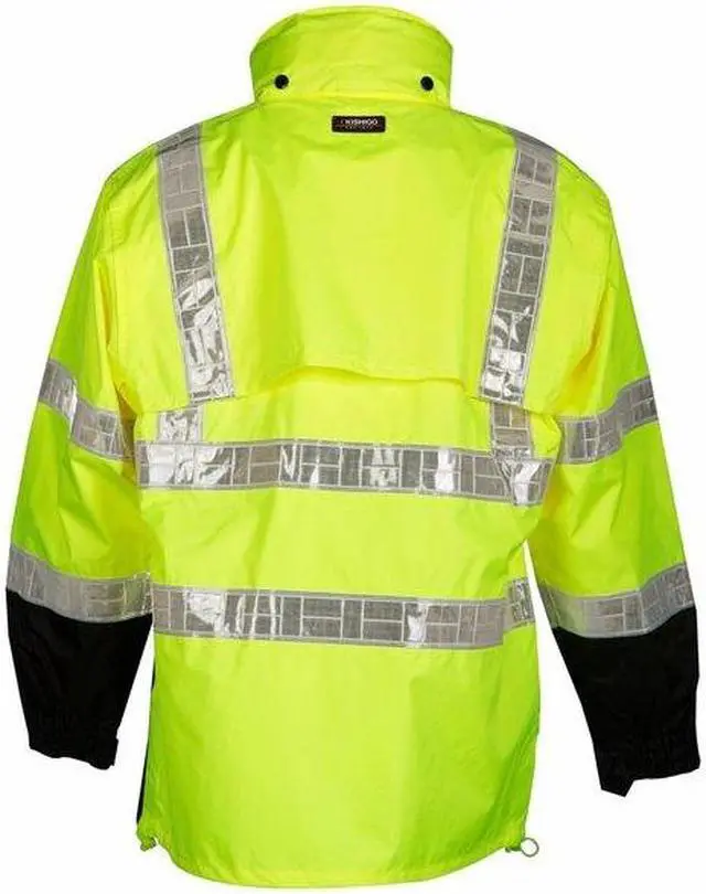 Alt view image 3 of 5 - KISHIGO RW100-2X-3X 2-Piece Rain Suit with Hood, Polyester/Polyurethane, 6.2