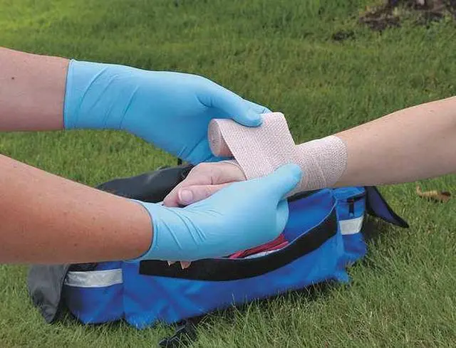 Alt view image 4 of 4 - ANSELL N873 Exam Gloves, Nitrile, Powder Free, Blue, L, 50 PK