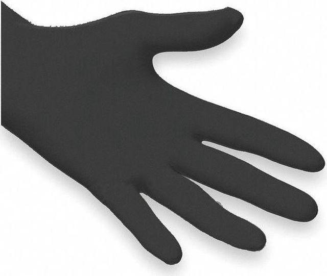 Alt view image 2 of 4 - ANSELL N644 Exam Gloves with Textured Fingertips, Nitrile, Powder Free, Black,