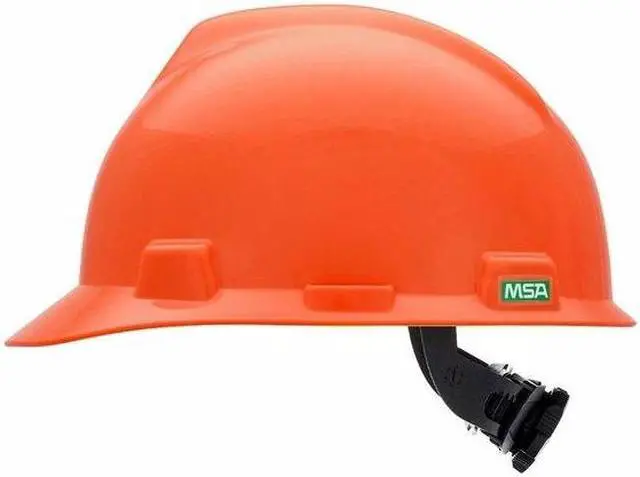 Alt view image 4 of 9 - Hard Hat, Front Brim, Slotted, 4 pt. Ratchet, Orange