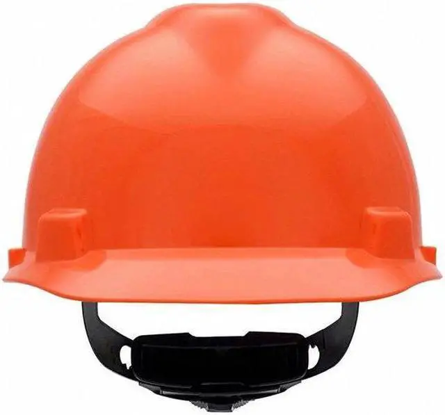 Alt view image 5 of 9 - Hard Hat, Front Brim, Slotted, 4 pt. Ratchet, Orange