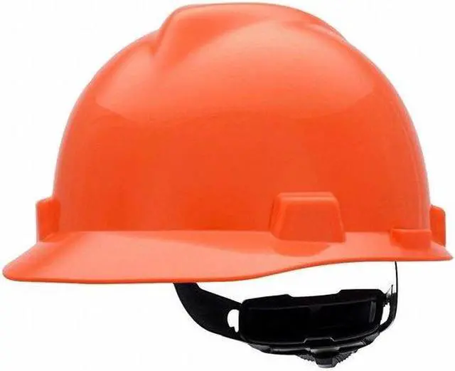 Alt view image 7 of 9 - Hard Hat, Front Brim, Slotted, 4 pt. Ratchet, Orange