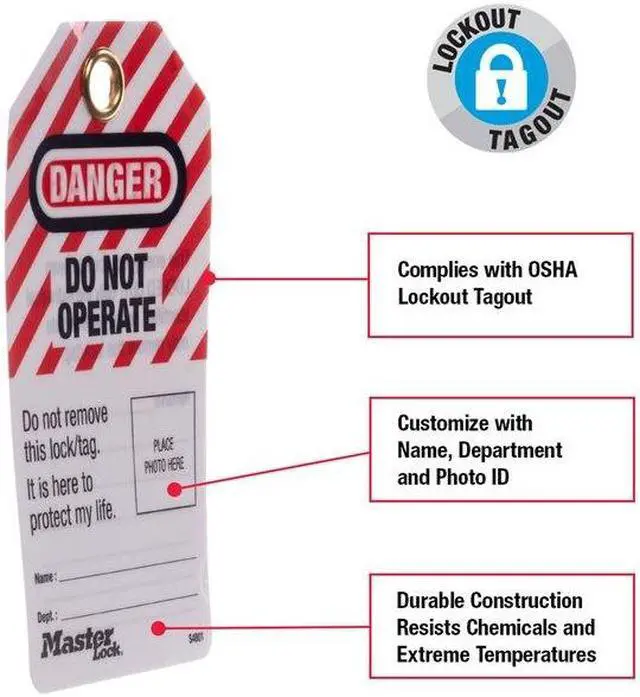 Alt view image 3 of 7 - Master Lock Photo ID Danger Tags,PK12  S4801