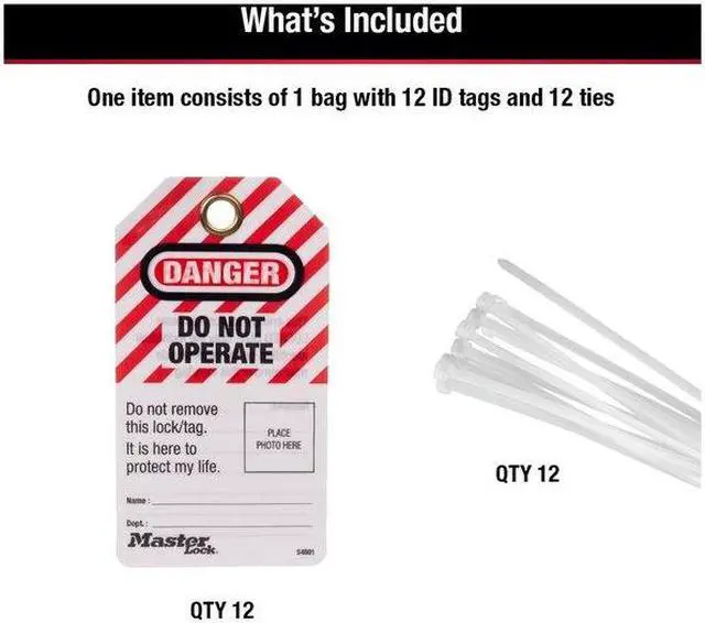 Alt view image 7 of 7 - Master Lock Photo ID Danger Tags,PK12  S4801