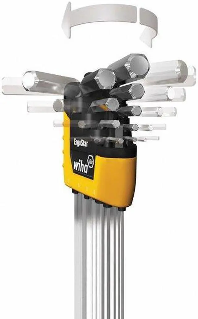 Alt view image 7 of 8 - Ball End Hex Key Set, 0.050 - 10mm, L-Shpd