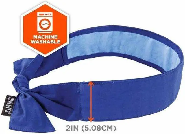 Alt view image 7 of 8 - ERGODYNE 6700CT Chill-Its Evaporative Cooling Bandana Headband, Adjustable Tie