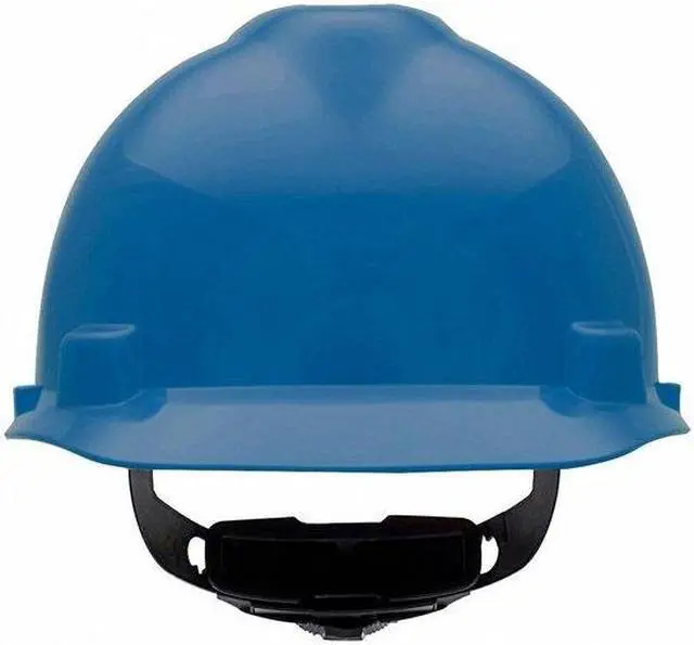 Alt view image 5 of 9 - Hard Hat, Front Brim, Slotted, 4 pt. Ratchet, Blue