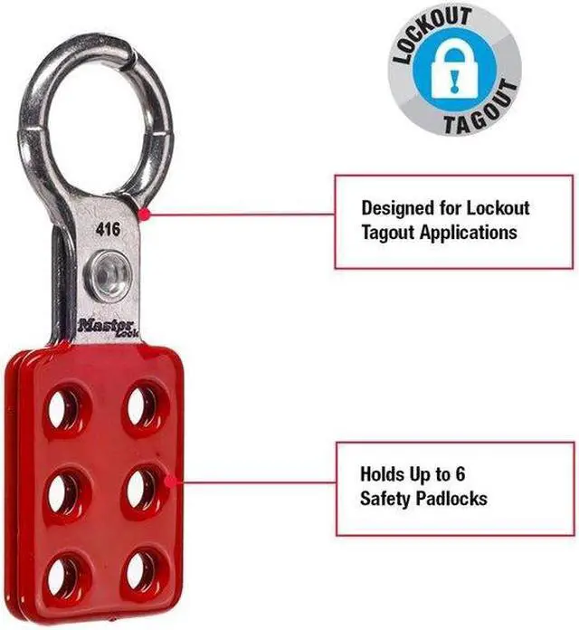 Alt view image 6 of 10 - Hasp,1" Lockout,Aluminum