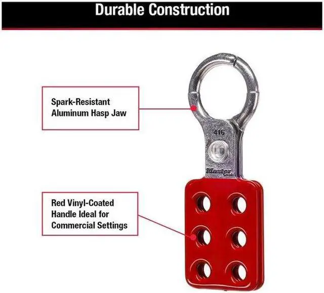 Alt view image 9 of 10 - Hasp,1" Lockout,Aluminum