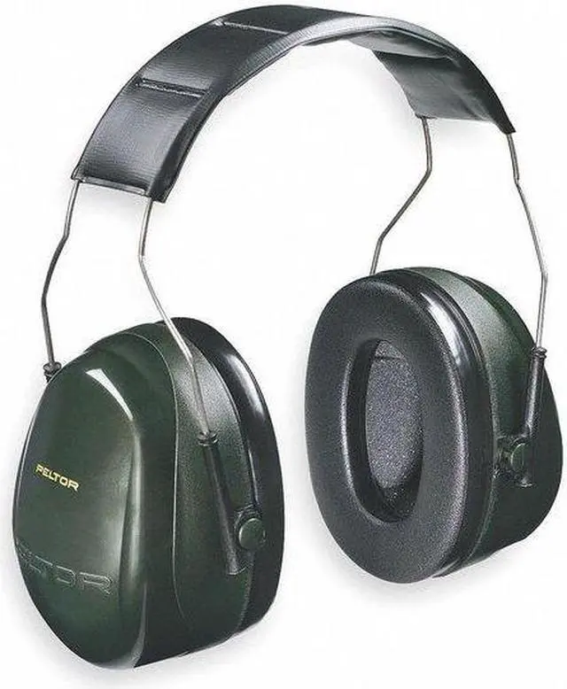 Alt view image 5 of 6 - Ear Muff, 27dB, Over-the-Head, Black/Green