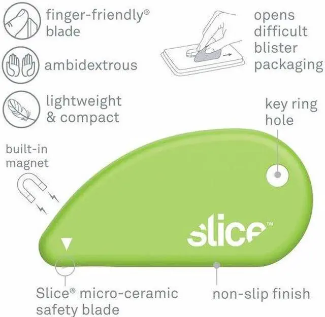 Alt view image 13 of 16 - SLICE 00200 Safety Cutter, Fixed Blade, Straight, General Purpose, ABS