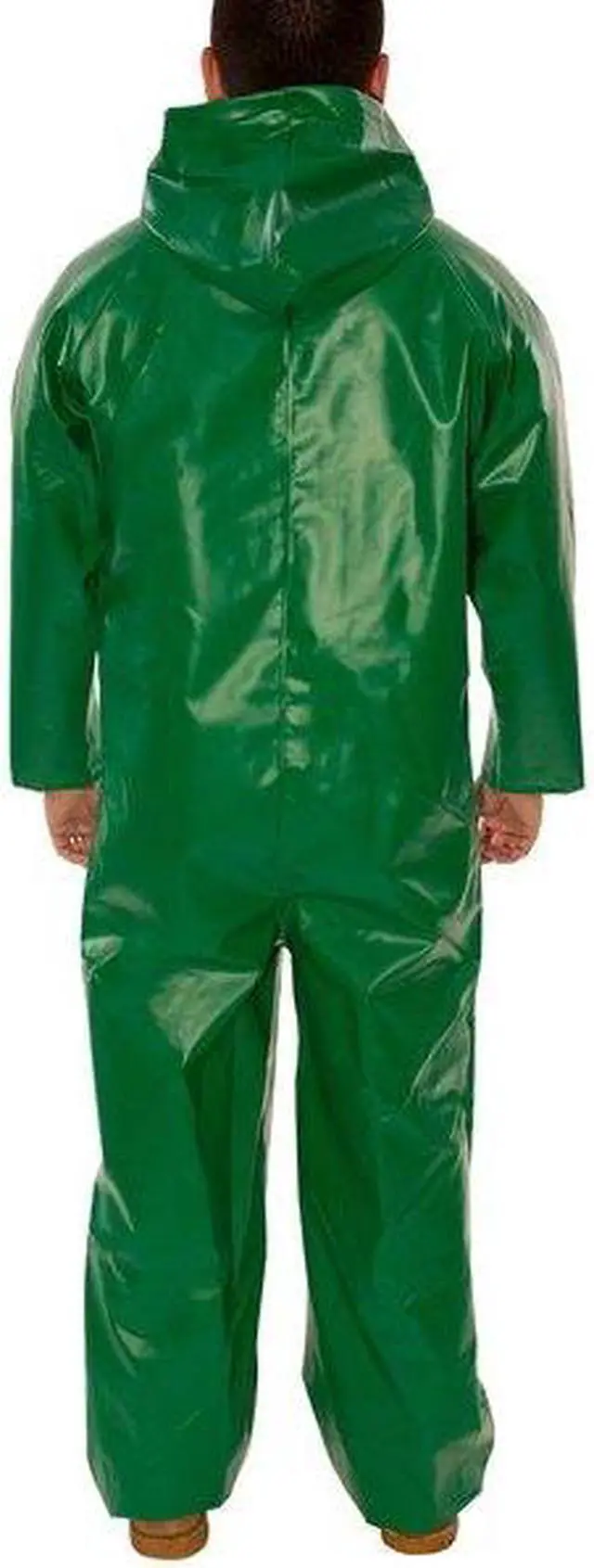 Alt view image 2 of 4 - TINGLEY V41108 Flame Resistant Coverall Rain Suit, PVC, 17 mil Thick, Attached
