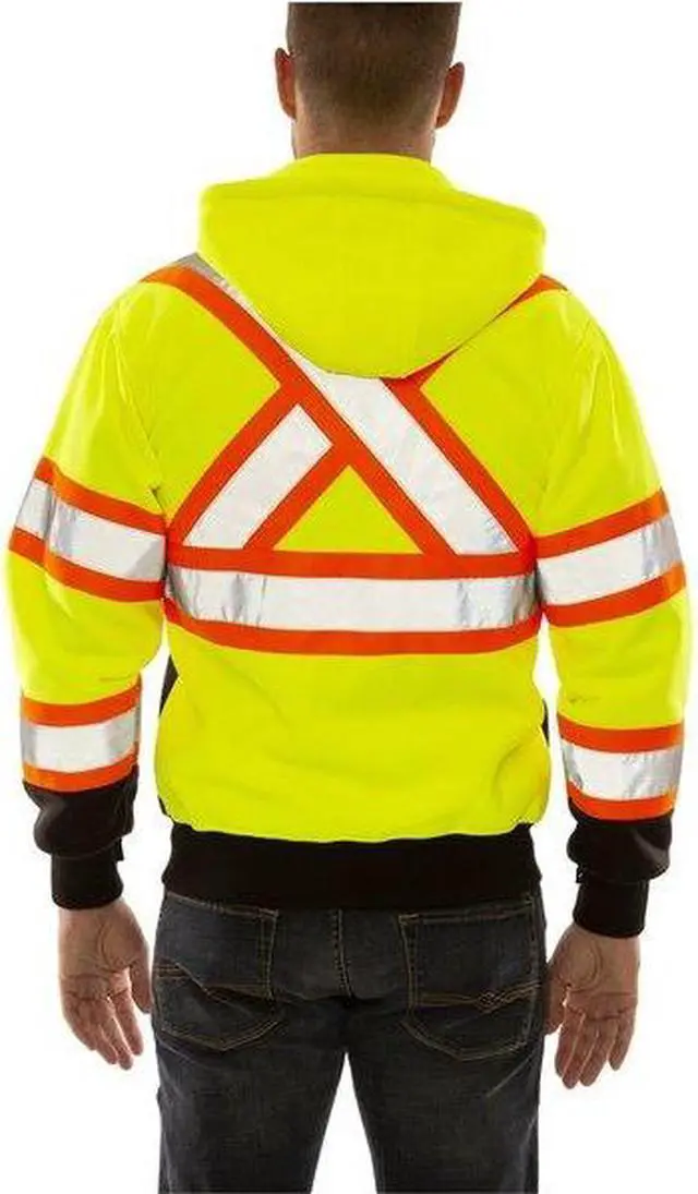 Alt view image 2 of 2 - TINGLEY S78122C Unisex High Visibility Sweatshirt, Polyester, zipper,