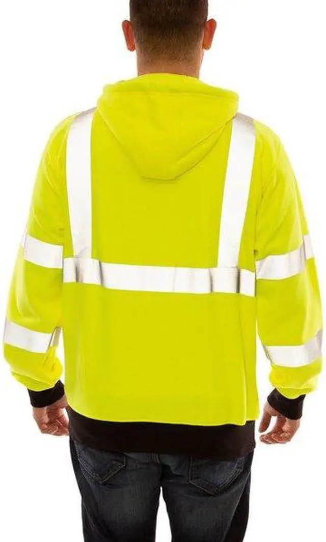 Alt view image 2 of 2 - TINGLEY S88122 Job Sight FR Hooded Sweatshirt, Yellow/Black, L