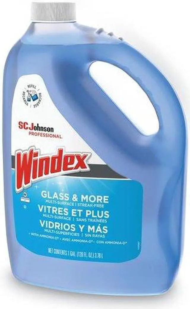 Alt view image 11 of 13 - WINDEX 696503 Liquid Glass and Surface Cleaner, 1 gal., Blue, Unscented, Jug