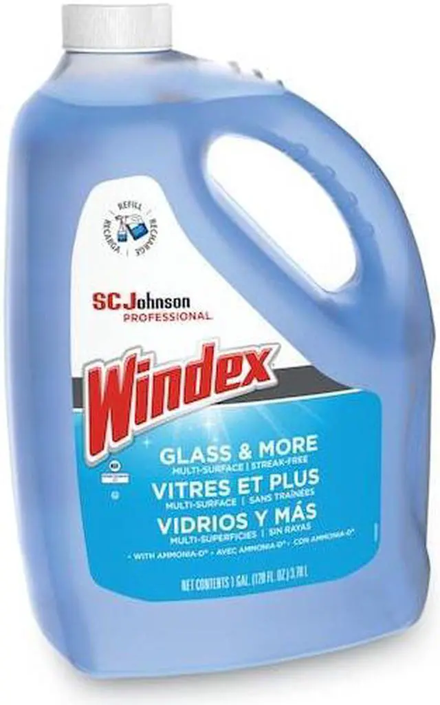 Alt view image 12 of 13 - WINDEX 696503 Liquid Glass and Surface Cleaner, 1 gal., Blue, Unscented, Jug