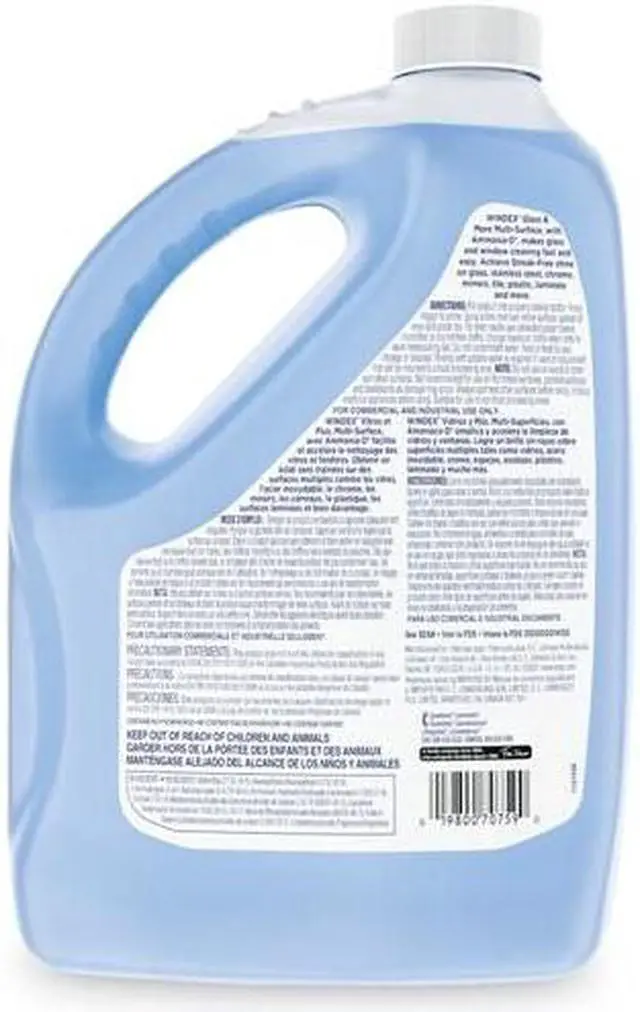 Alt view image 13 of 13 - WINDEX 696503 Liquid Glass and Surface Cleaner, 1 gal., Blue, Unscented, Jug