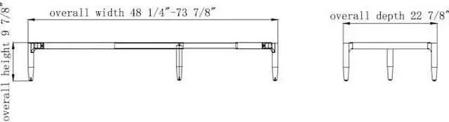 Alt view image 7 of 11 - Lorell Contemporary Collection Adjustable Metal Base