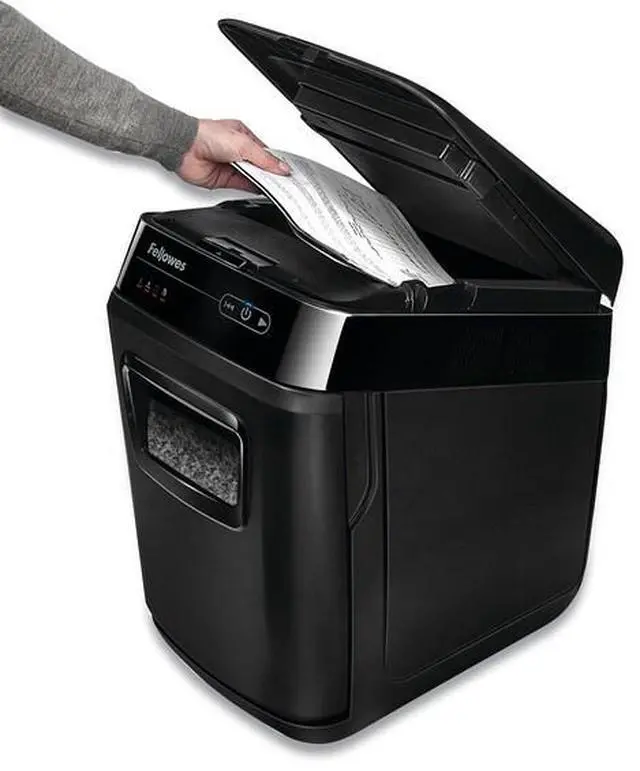 Alt view image 12 of 20 - AutoMax 200M Auto Feed Shredder 200 Sheet Capacity Black
