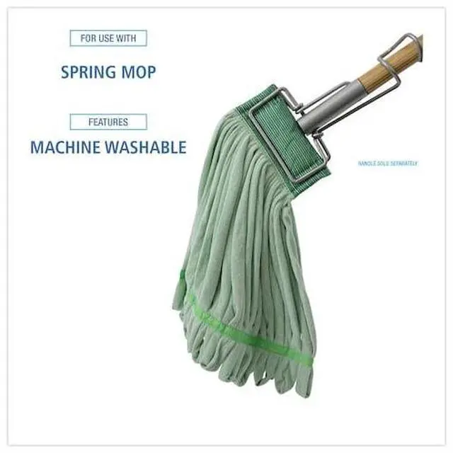 Alt view image 4 of 15 - Boardwalk - BWKMWTMGCT - Microfiber Looped-End Wet Mop Heads, Medium, Green, 12/Carton