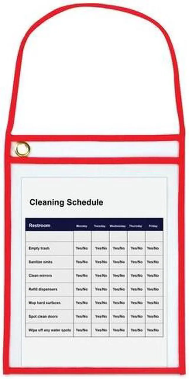 Alt view image 13 of 19 - C-Line Shop Ticket Holder w/ Strap 9"Wx12"H 15/BX Red 41924