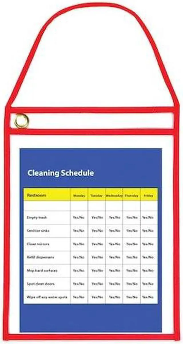 Alt view image 18 of 19 - C-Line Shop Ticket Holder w/ Strap 9"Wx12"H 15/BX Red 41924