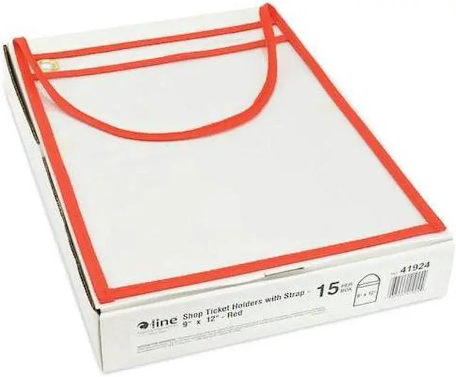 Alt view image 19 of 19 - C-Line Shop Ticket Holder w/ Strap 9"Wx12"H 15/BX Red 41924