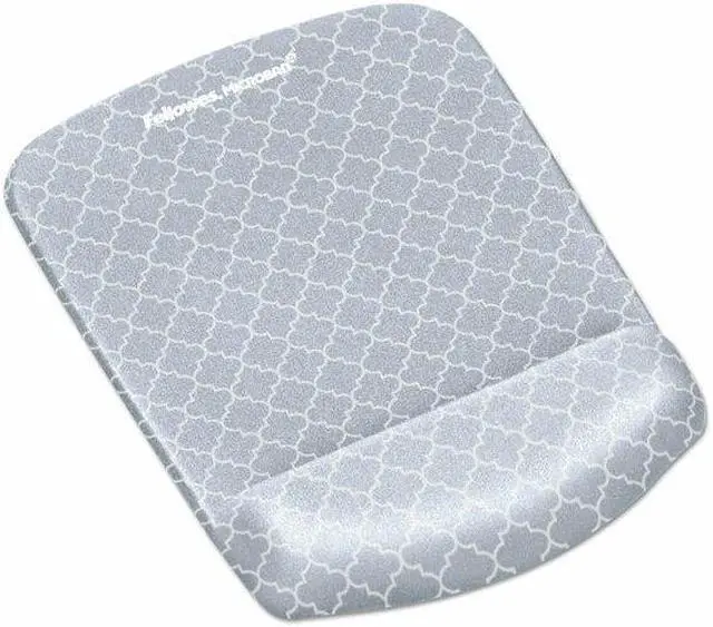 Alt view image 16 of 20 - Fellowes 9549701 PlushTouch Mouse Pad Wrist Rest with Microban - Gray Lattice
