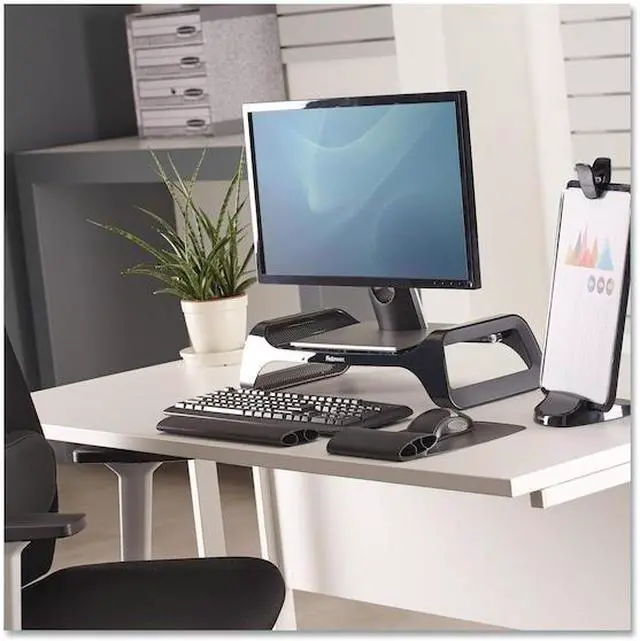 Alt view image 13 of 14 - FELLOWES 9472301 ISPIRE Series Monitor Lift Blk