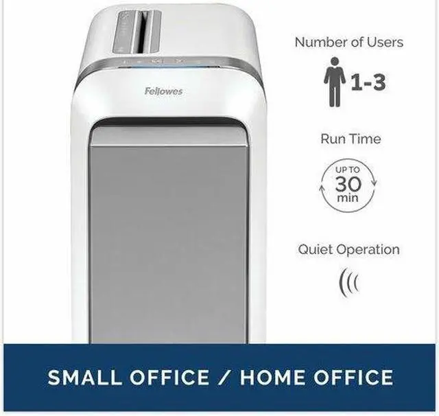 Alt view image 13 of 20 - Fellowes - 5015501 - Fellowes Powershred LX220 Micro-Cut Shredder (White) - Micro Cut - 20 Per Pass - for shredding
