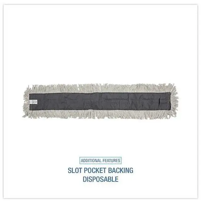 Alt view image 11 of 16 - Boardwalk Mop Head Dust Cotton/Synthetic Fibers 48 x 5 White 1648