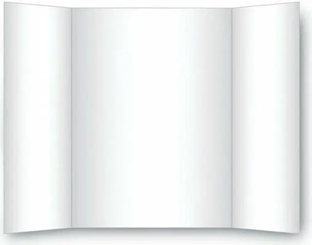 Alt view image 4 of 8 - Eco Brites Too Cool Tri-Fold Poster Board 36 x 48 Black/White 6/PK 27135