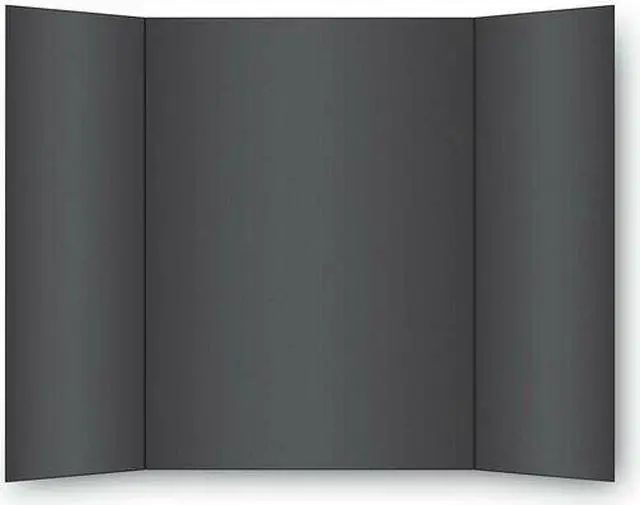 Alt view image 3 of 8 - Eco Brites Too Cool Tri-Fold Poster Board 36 x 48 Black/White 6/PK 27135