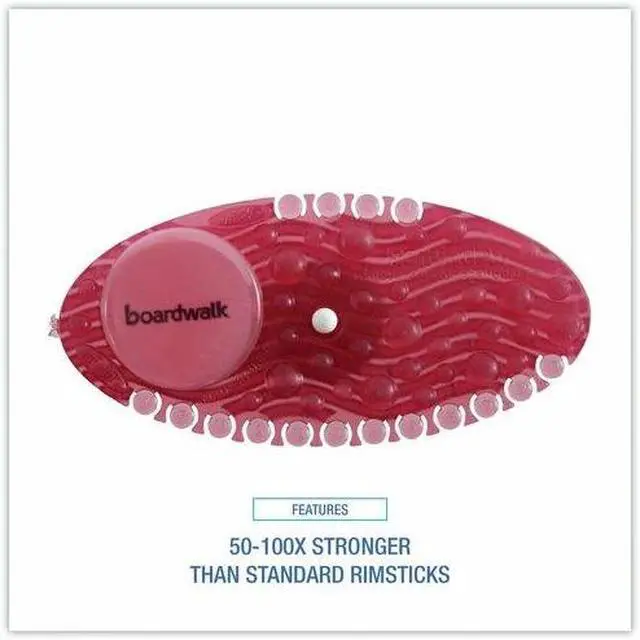 Alt view image 4 of 7 - Boardwalk Curve Air Freshener Spiced Apple Solid Red 10/Box BWKCURVESAP