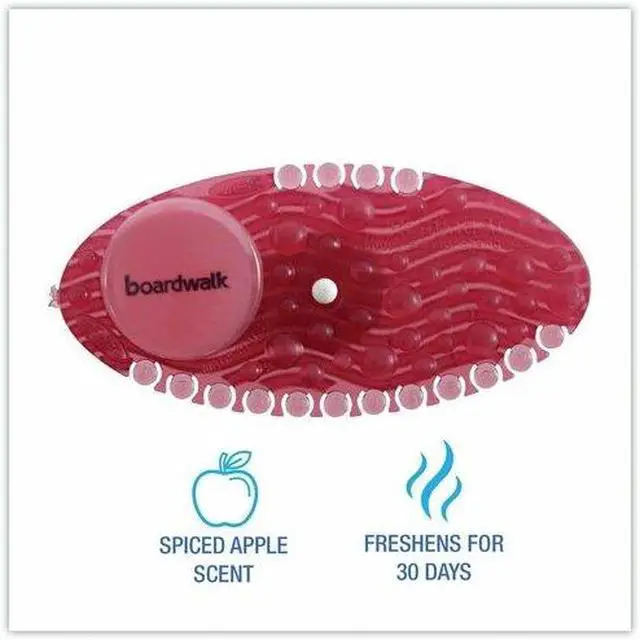 Alt view image 5 of 7 - Boardwalk Curve Air Freshener Spiced Apple Solid Red 10/Box BWKCURVESAP