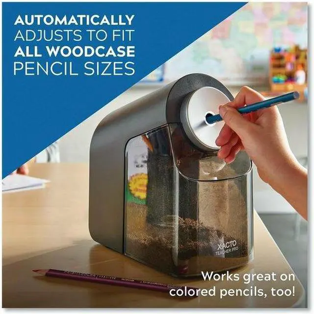 Alt view image 13 of 15 - X-ACTO 1675X TeacherPro Classroom Electric Pencil Sharpener, Black