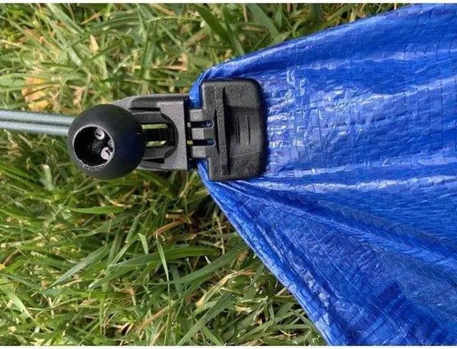 Alt view image 2 of 6 - EASYKLIP 25101 Bag Midi Clip-Black, 220Lbs Capacity, Tarp, Netting, 1/4" Thick,