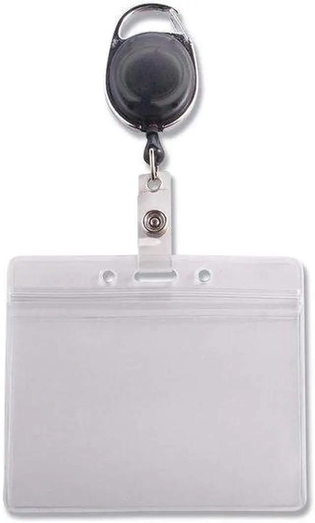Alt view image 11 of 14 - Advantus Badge Reel Holder Combo Pack - Horizontal - Vinyl - 10 / Pack - Black/Clear  AVT91130