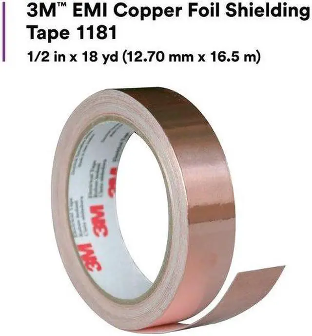 Alt view image 8 of 8 - 3M Copper Tape  1/2 in Width x 2.6 mil Total Thickness  27551 PRICE is per ROLL